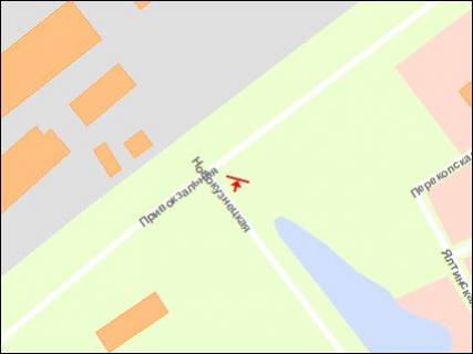 Billboard A in Zaporizhzhya st.Privokzal'na - st. V.Ukrainca (Novokuznec'ka), viizd z Pivdennogo mkrna, st.A scheme