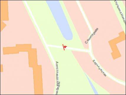 Billboard A in Zaporizhzhya st. Avtozavods'ka-st.Govoruhi, ruh vid st.Govoruhi scheme