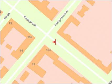Citylight Р/П in Zaporizhzhya, 1.8x1.2  av. Sobornij -st. Goncarenka - st. Stalevariv scheme
