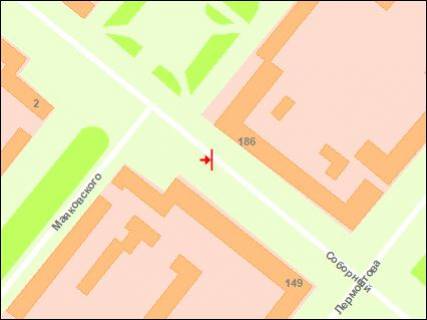 Cityscroll Р/П in Zaporizhzhya, 1.8x1.2  st. Maakovs'kogo - st. Lermontova (SITI-SKROLL) scheme