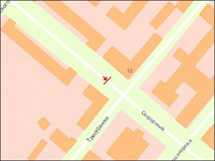 Citylight Р/П in Zaporizhzhya, 1.8x1.2  av. Sobornij -st. Tregubenka - st. Lobanovs'kogo scheme