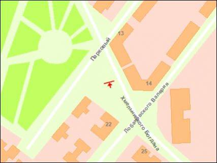 Billboard B in Zaporizhzhya st.B. Hmel'nic'kogo - st.Lobanovs'kogo, rajon stadiona, st.B scheme