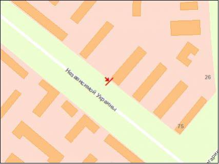 Billboard B in Zaporizhzhya Nezavisimoj Ukrainy st.  scheme