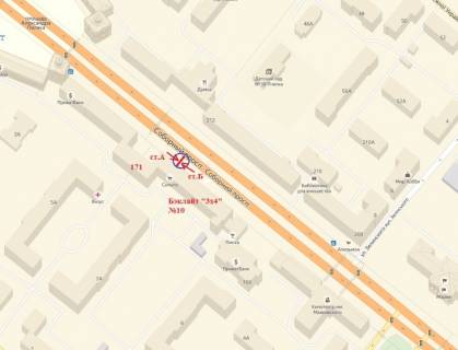 Backlight B in Zaporizhzhya av.Sobornij, 171 Sel'po, st.B scheme