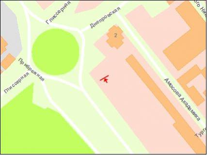 Billboard A in Zaporizhzhya Naberezna magistral' -Dubovij gaj, No1 (bliznij), st.A scheme