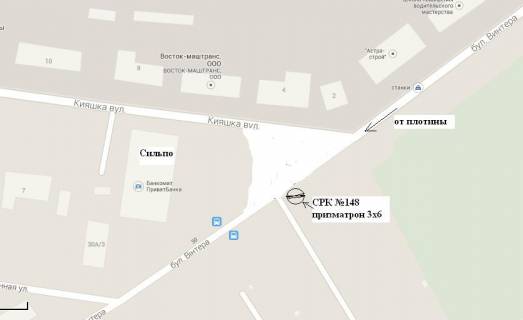 Prismatron, Prism A in Zaporizhzhya bst.Vintera -v st.Kiasko, naprotiv supermarketu <<Sil'po>> (prizmatron) - 528741 scheme