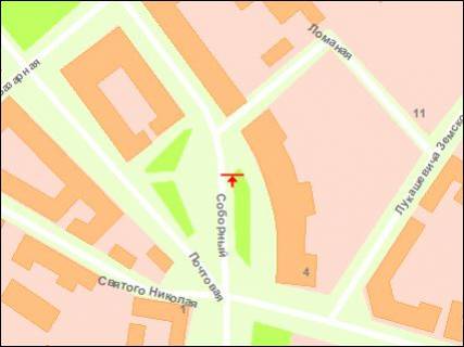 Citylight A in Zaporizhzhya, 1.8x1.2  av.Sobornij mag."Signal" (r-n rinku Angolenko) scheme