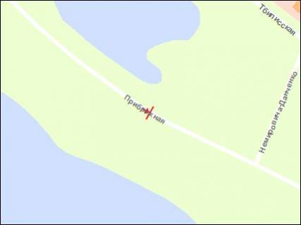 Billboard B in Zaporizhzhya Naberezna magistral'  - pisohidnij mist(prizmatron), ruh do vokzalu scheme