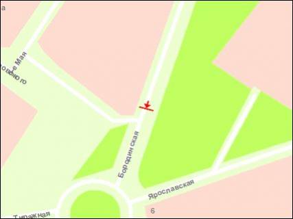 Prismatron, Prism A in Zaporizhzhya st.Borodins'ka, 6,  ruh do rajadministracii (prizmatron) - 439134 scheme