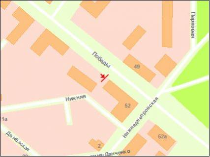 Billboard A in Zaporizhzhya Pobedy st.  scheme