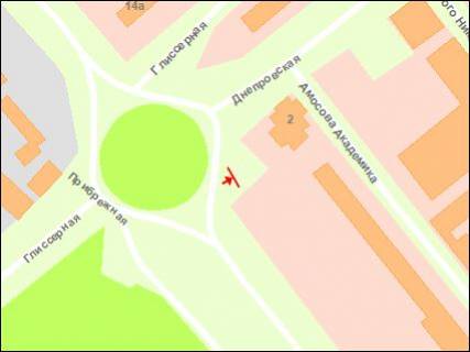 Billboard B in Zaporizhzhya Naberezna magistral' - st.Dniprovs'ka, st.B (liva plosina) scheme