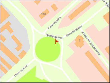 Billboard A in Zaporizhzhya Dneprovskaa st.  scheme