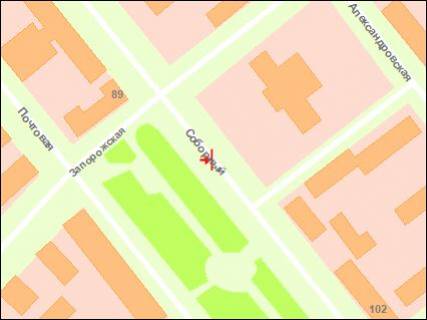 Citylight Р/П in Zaporizhzhya, 1.8x1.2  st. Zaporiz'ka - st. Prihods'ka scheme