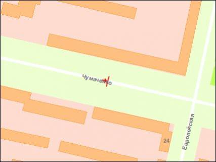 Billboard A in Zaporizhzhya st.Cumacenko,34, ATB/Sil'po, st.A scheme