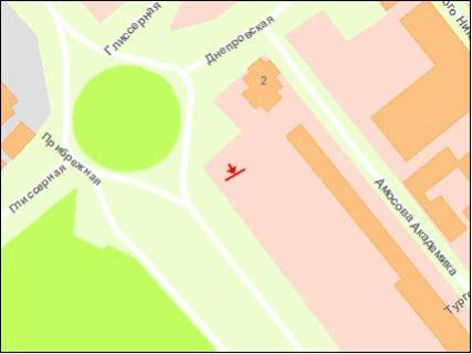 Billboard B in Zaporizhzhya Naberezna magistral' -Dubovij gaj, No1 (bliznij), st.B scheme