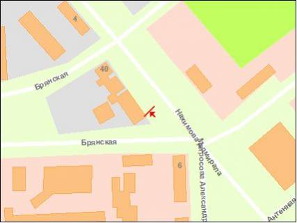 Billboard B in Zaporizhzhya Nahimova Admirala st.  scheme