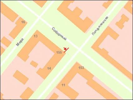 Backlight A in Zaporizhzhya, 3x4  av.Sobornij - st.Goncarenka, st.A scheme