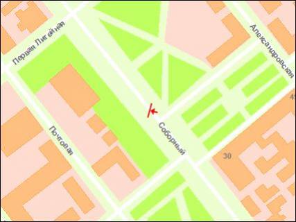 Citylight Р/П in Zaporizhzhya, 1.8x1.2  st. Persa livarna - pl. Universitets'ka scheme