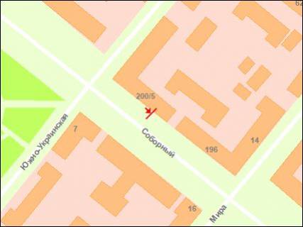 Citylight B in Zaporizhzhya, 1.8x1.2  av. Sobornij - st. Pivdennoukrains'ka, No4 scheme