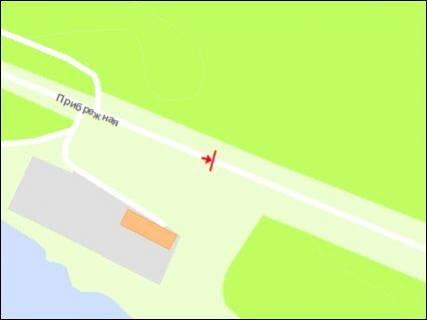 Billboard B in Zaporizhzhya Naberezna magistral' - Voznesenivs'kij rinok (avtomojka <<Kristall>>), ruh do vokzalu scheme