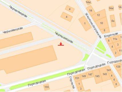 Billboard A in Lviv Cernovickaa st. scheme
