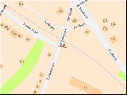 Billboard B in Lviv, 3х6  Zelenaa-Zubrovskaa st. scheme