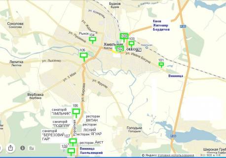 Billboard A in Khmilnyk, 3x6  Perehresta(krugovij ruh) st.Stolarcuka-st.Vuz'kokolijna scheme