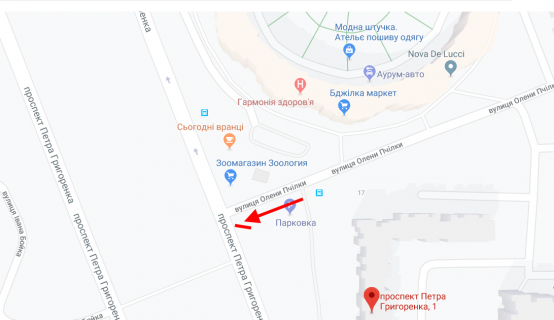 Billboard B in Kyiv, 3х6  Григоренка пр., 1 / вул. Олени Пчілки виїзд на пр. Григоренка scheme