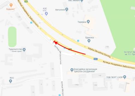 Prismatron, Prism A in Kyiv, 3х6  Zabolotnogo st. + Metrologicna st. - 413195 scheme