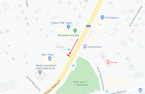 Scrolller, Scroll A in Brovary m. Brovari, st. Kiivs'ka, 159 u napramku m. Kiiv - 279344 scheme