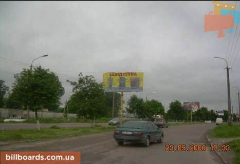 Billboard A in Lutsk Karpenka Karogo, No1(rozpodil'ca smuga, rajon restoranu Sribni Leleki, avtokoncernu Mitcubisi) Photo 1