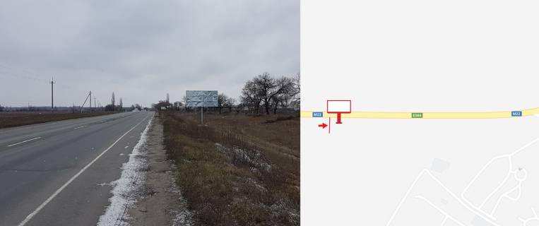 Billboard A in Poltava trasi, 3х6  trasa E584(M22) napramok v bik s. Potoki, trasa v bik Poltavi, Kobelaki, Resetilivku, Kozel'sinu Photo 1
