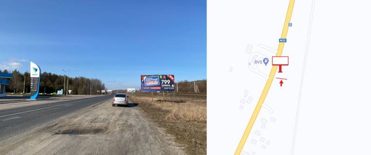 Billboard A in Malamivka, 3х6  с. Маламівка, траса Е 584, р-н АЗС 'BVS", в`їзд в Кременчук з боку Олександрії та Світловодську Photo 1