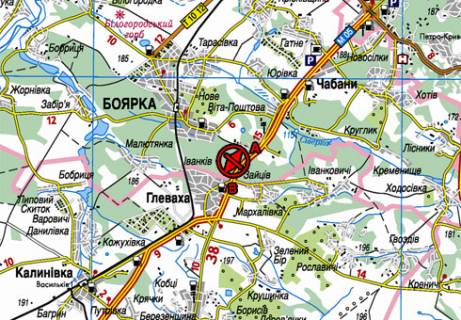 Billboard A in Kiev roads, 3x6  Trasa Kiiv-Odesa, 23500 scheme