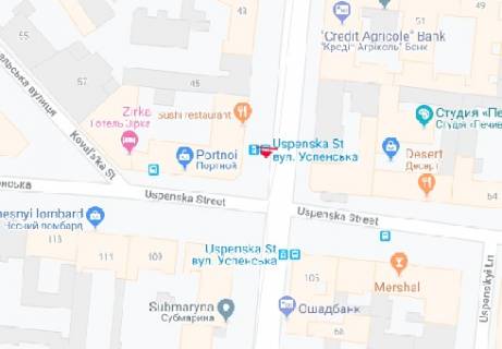 Citylight B in Odessa, 1.8x1.2  Preobrazenskaa st., 47 - Uspenskaa st. B, ostanovka scheme