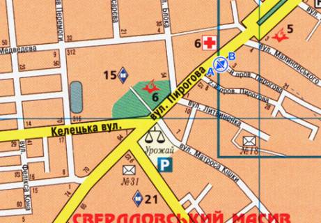 Backlight A in Vinnytsia Pirogova st., 31 scheme