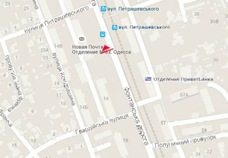 Billboard A in Odessa, 3x6  Fontans'ka doroga, 14a scheme