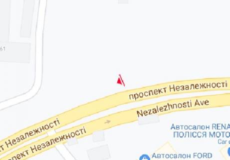 Billboard B in Zhytomyr Nezavisimosti av., 61a scheme