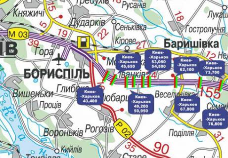 Non-Standard A in Ivankiv, 3x18  Trasa M-03, Kiiv - Harkiv, 45,650 scheme