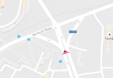 Prismatron, Prism A in Poltava Mira av. - Mira st. - 320550 scheme