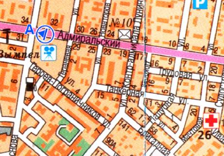 Citylight A in Odessa Admiral'skij av., 31 (na razdelitele) scheme