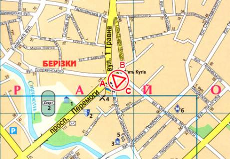 Billboard C in Chernihiv Pobedy, av., 139 scheme