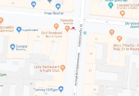 Citylight B in Odessa Ekaterininskaa st. - Lanzeronovskaa st. B scheme