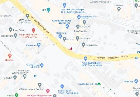 Video Billboard A in Kyiv, 2.32x3.14  Mezigirs'ka st., 82a, (rozsirenna 480h336) - 410517 scheme