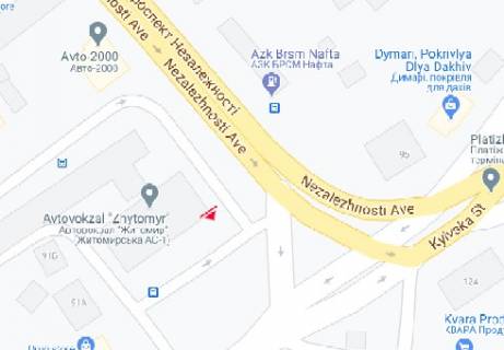 Prismatron, Prism A in Zhytomyr Kievskaa st., 93 (pravyj) - 316875 scheme