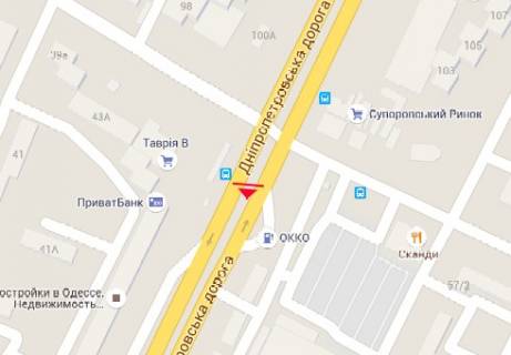 Billboard B in Odessa, 3x6  Semena Palia st., 96 - Zabolotnogo st. scheme