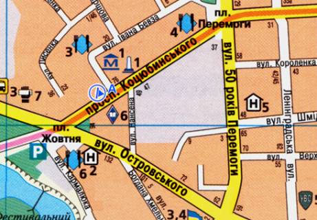 Scrolller, Scroll A in Vinnytsia, 2.32x3.14  Kocubins'kogo st. - Bevza st. - 9395 scheme