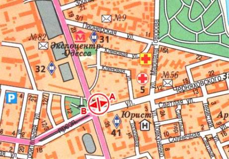 Citylight B in Odessa Cernahovskogo,2 - Fontanskaa doroga B scheme