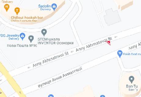 Prismatron, Prism A in Kyiv, 3x6  Anni Ahmatovoi st., (avtostoanka) - 341203 scheme