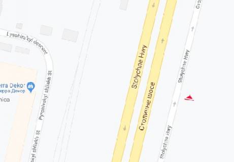 Billboard B in Kyiv, 3x6  Stolicne sose (navproti azs "SELL") scheme